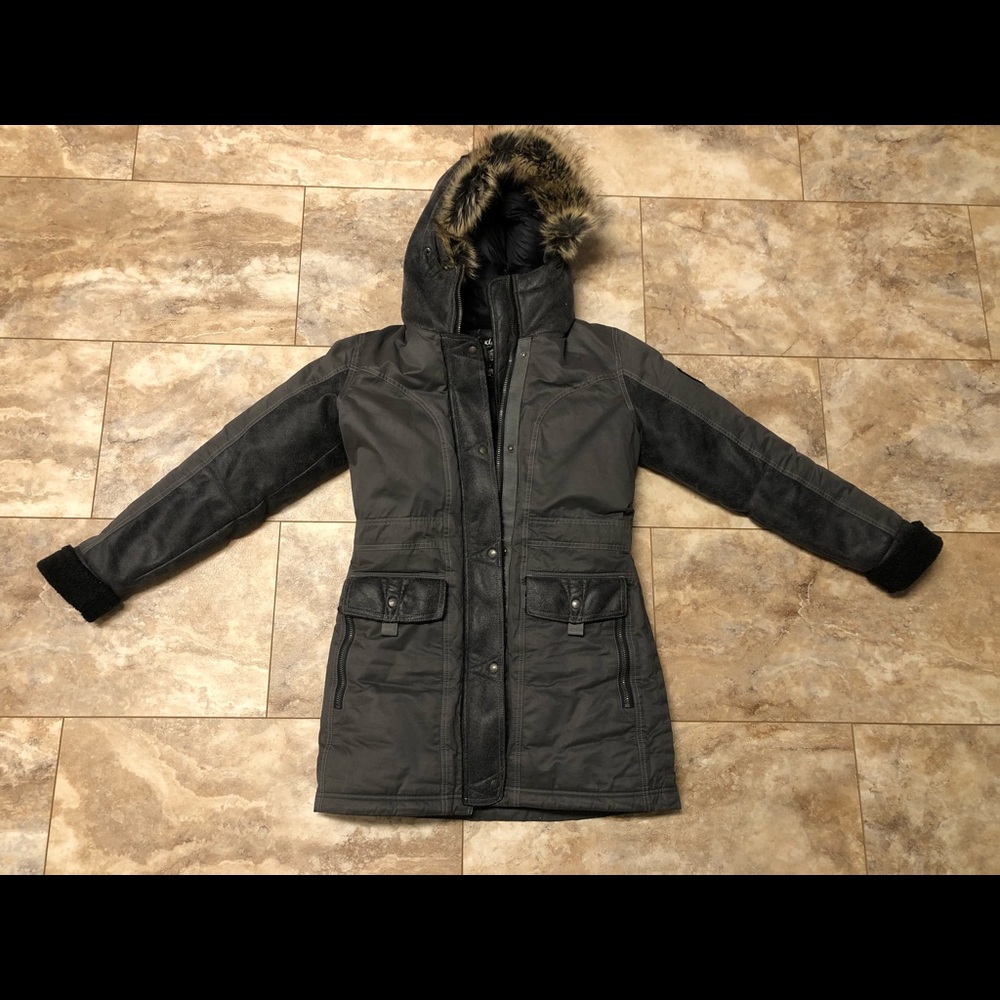 Dark Grey Kuhl Goose Down Winter Coat XS